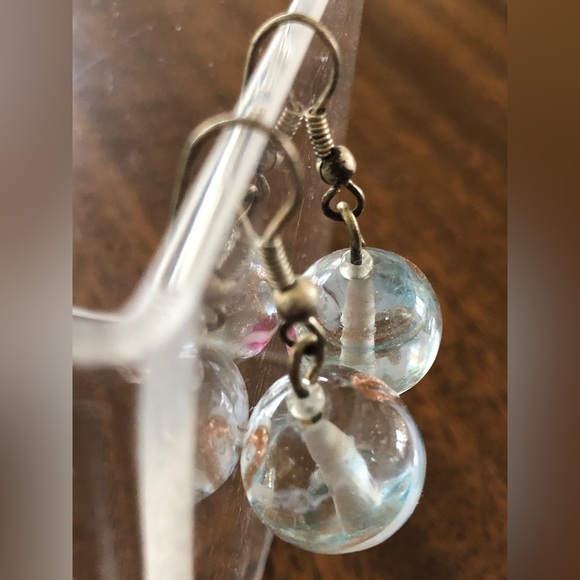 Vintage Czechoslovakian hand blown glass earrings - Picture 14 of 14